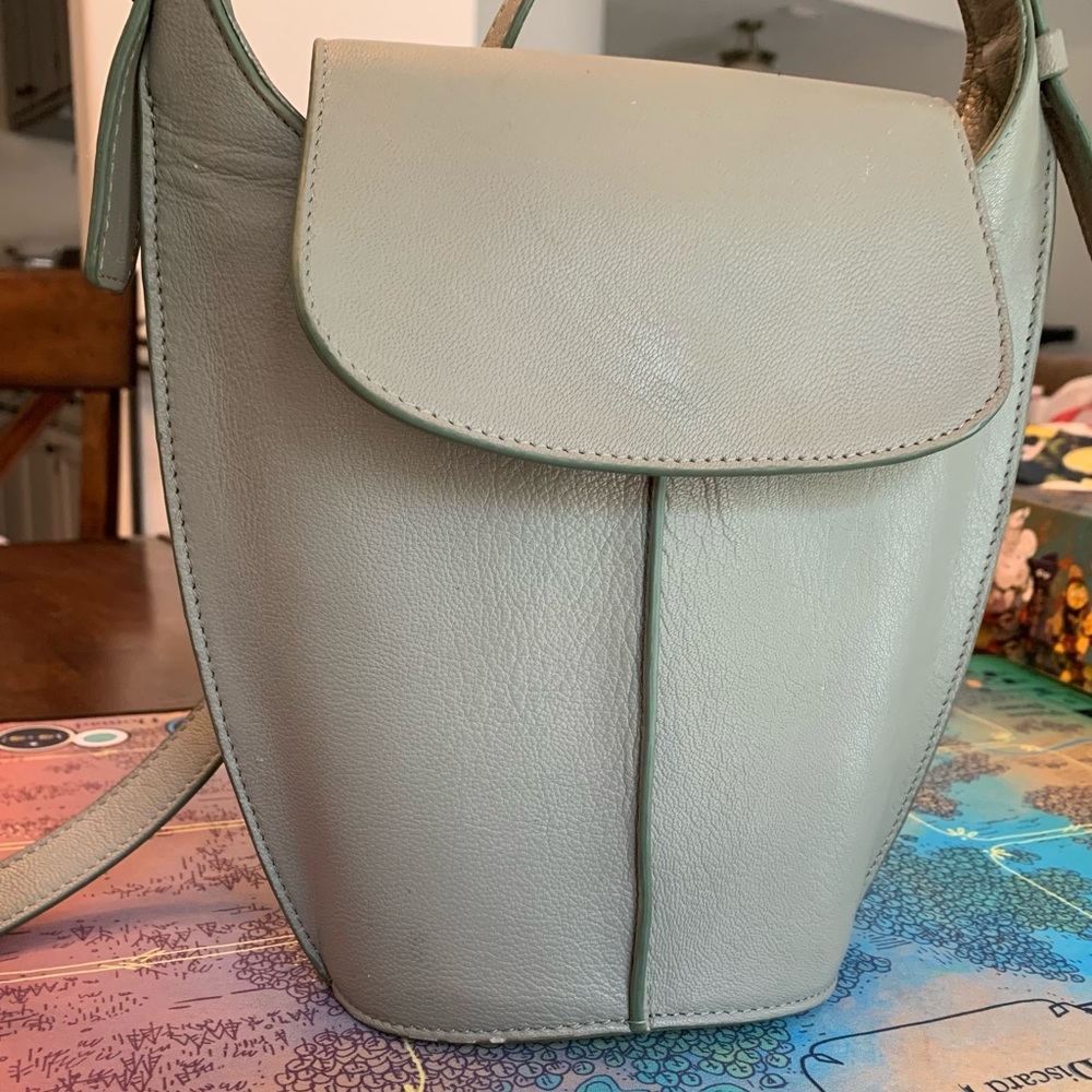 Lucky Brand gray crossbody leather bag